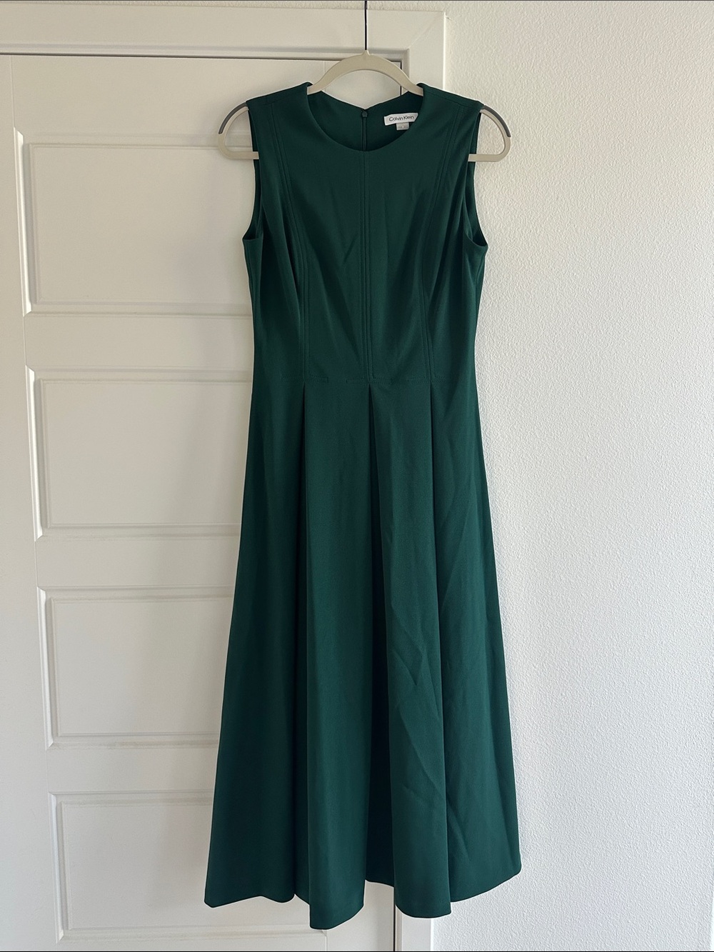 NWT Calvin Klein Dark Green Sleeveless Maxi Dress 6